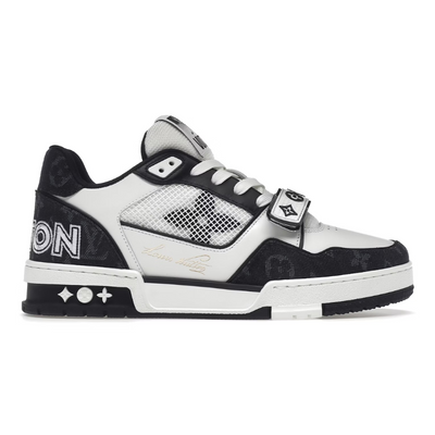 Louis Vuitton LV Trainer ā Velcro Strap Monogram Denim Black White