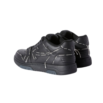 OFF-WHITE Out Of Office OOO low Tops Sartorial Stitching Black
