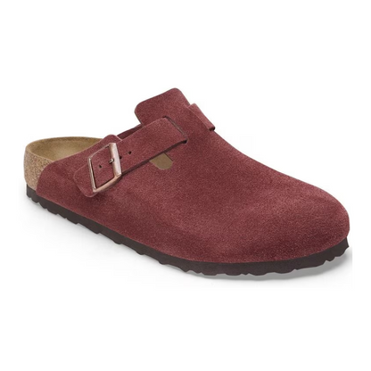 Birkenstock Boston Burgundy – Suede Leather Zinfandel